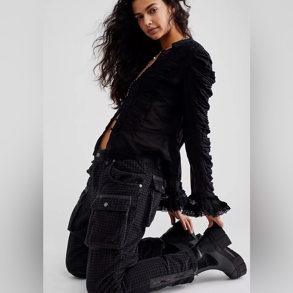 Free People London Calling Slouchy Cord Pants Size 26 NWT - Picture 1 of 15